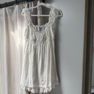 Princess Polly White Ruffle Mini Dress